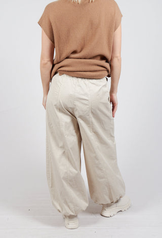 Wide Balloon Trousers in Sand