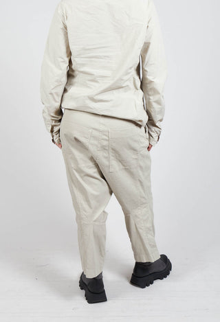 Wide Fabric Waistband Trousers in Eraser