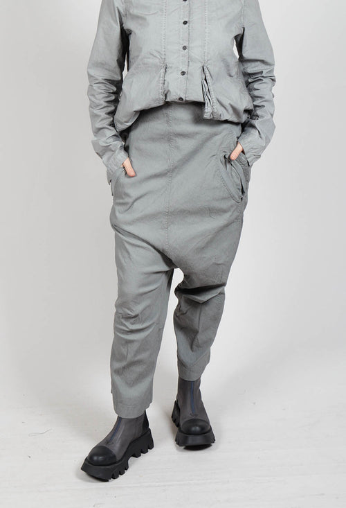 Wide Fabric Waistband Trousers in Pencil Cloud