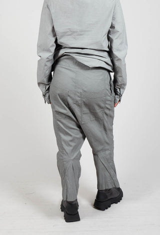 Wide Fabric Waistband Trousers in Pencil Cloud