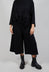 Wide Leg Cotton Trousers in Black