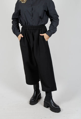 Wide Leg Culottes in Nero