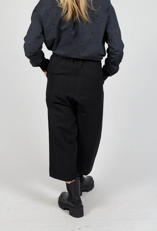 Wide Leg Culottes in Nero