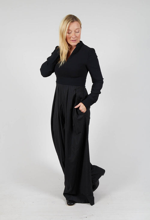 Wide Leg Jumpsuit in Nero