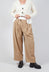 Wide Leg Tailored Trousers in Camel and Off White