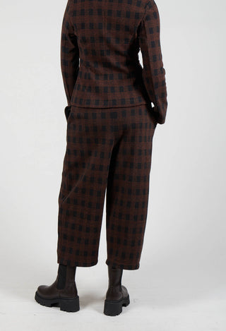 Wide Leg Trouser in Dotted Check