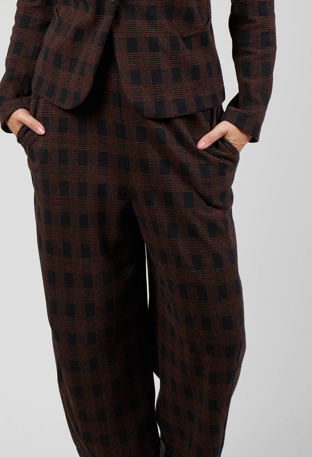 Wide Leg Trouser in Dotted Check