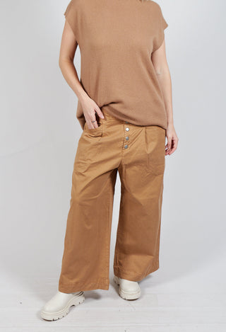 Wide Leg Trousers in Camel