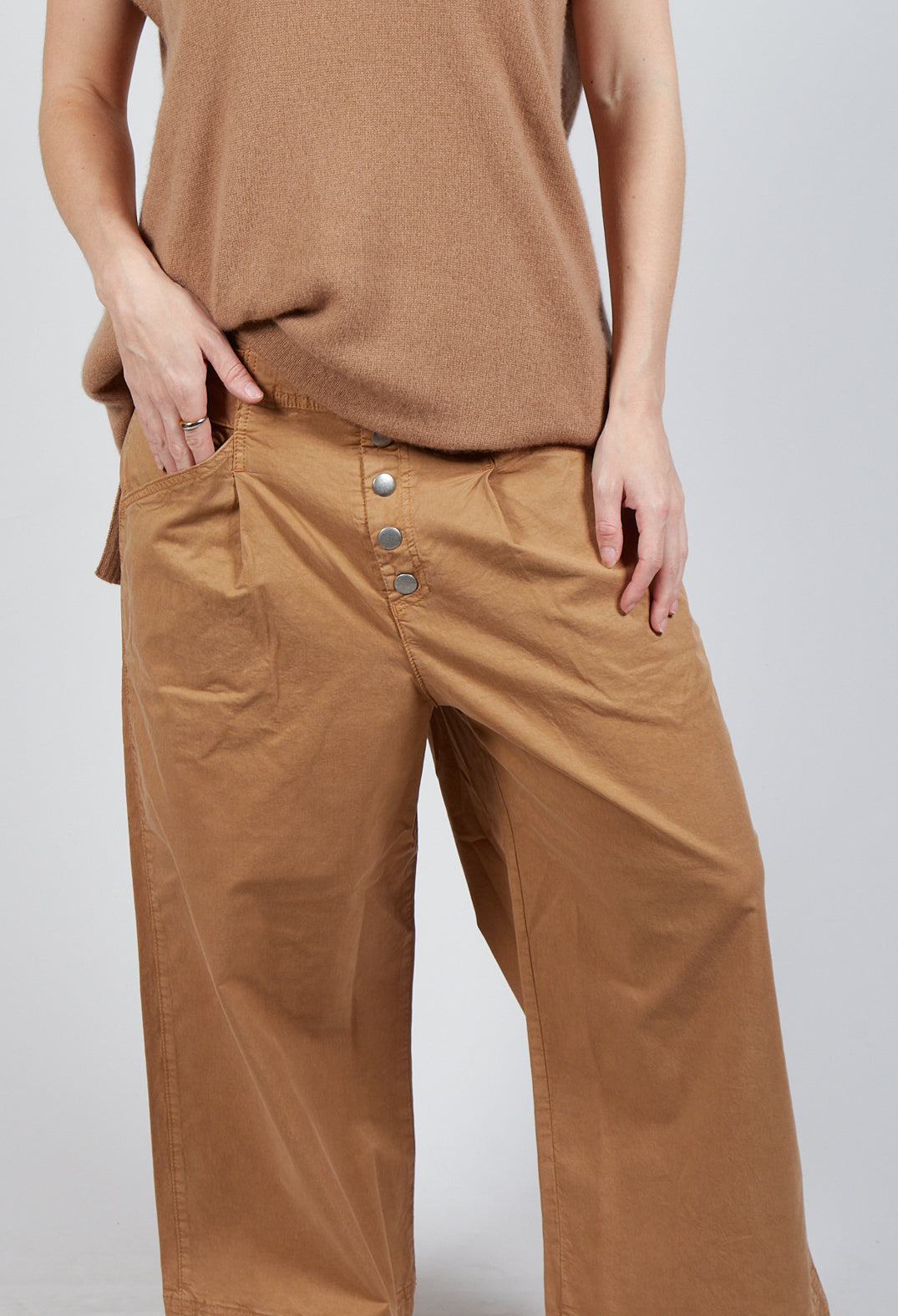 Wide Leg Trousers in Camel