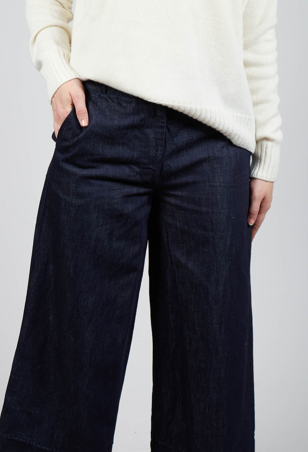 Wide Leg Trousers in Denim