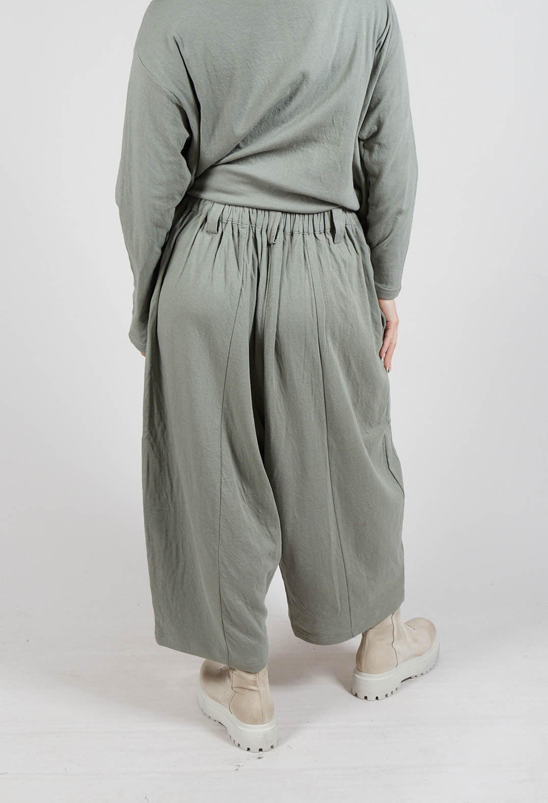 Wide Leg Trousers in Light Grey