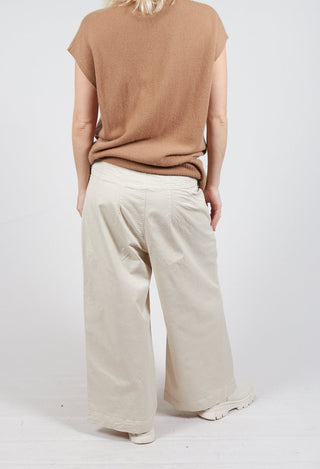 Wide Leg Trousers in Sand