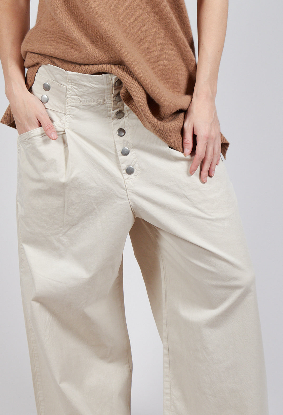 Wide Leg Trousers in Sand