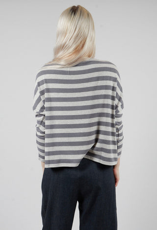 Wide Neck Boxy top in Riga Shadow