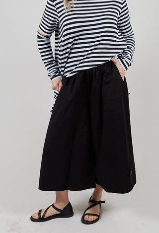 Wide Paper Trousers in Black