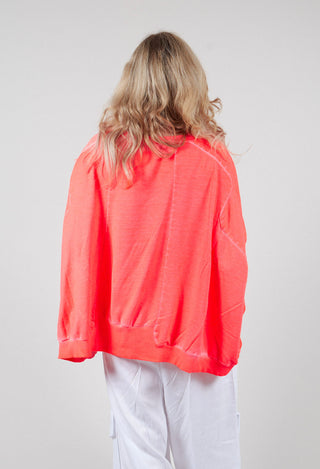 Wide Short Sweats in Coral