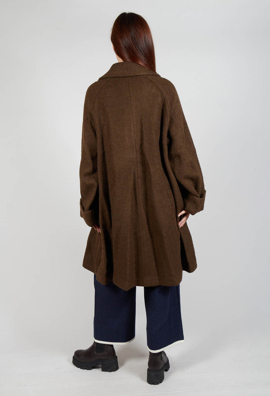 Wool Overcoat in Brown