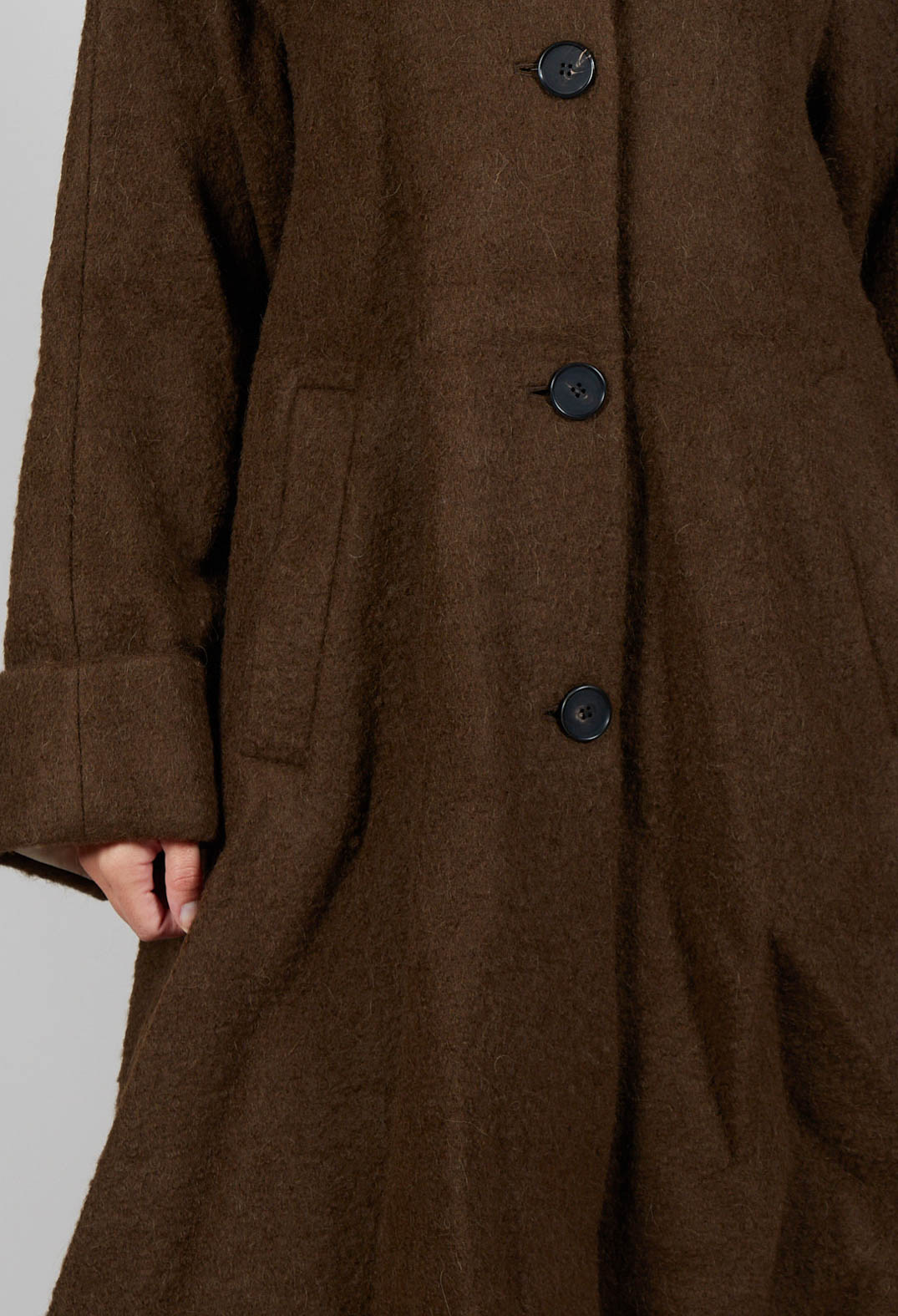 Wool Overcoat in Brown