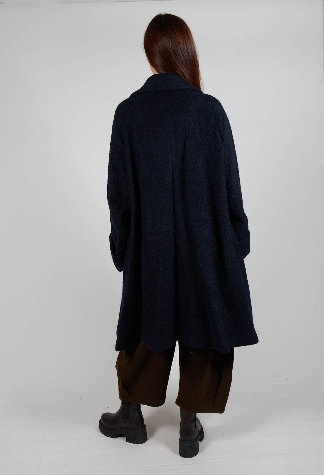 Wool Overcoat in Navy