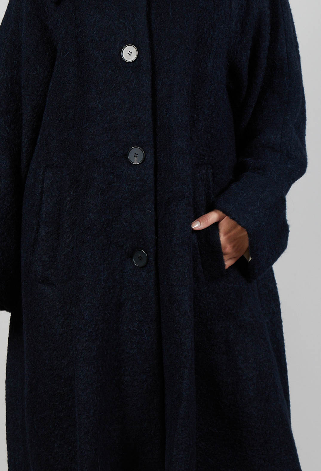 Wool Overcoat in Navy