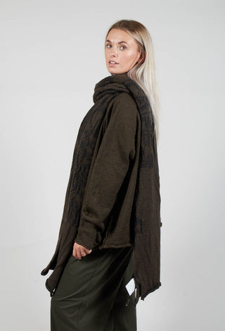 Wool Scarf in Jungle Jacquard