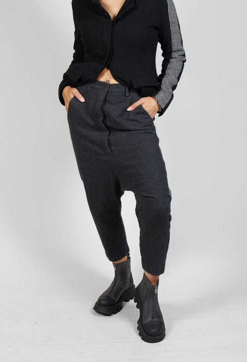 Wool Trousers in Slate Stripe