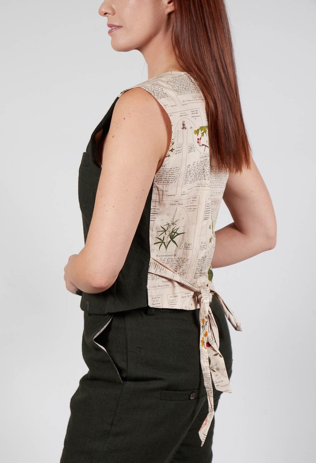 Wool Waistcoat in Hunters Green