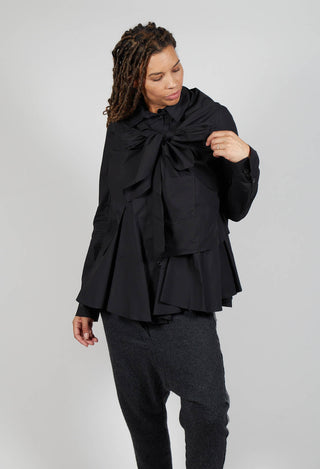 Wrap Over Shirt in Black