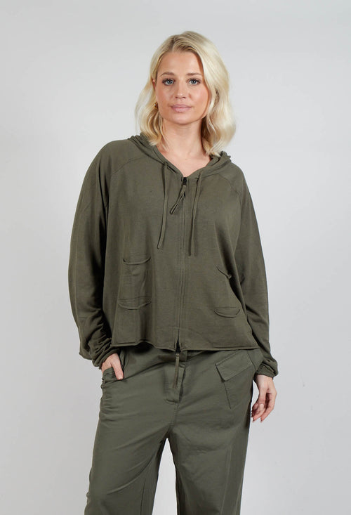 Zip Up Cardigan in Camp Jacquard