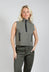 Zipped Sweater Vest in Kaki