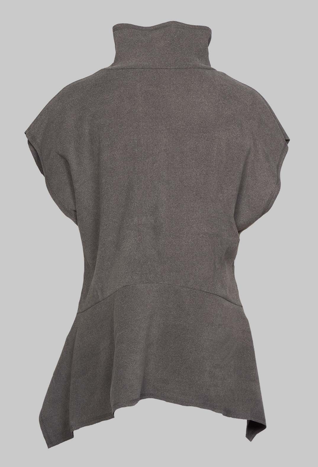 Sleeveless Pemplum Top in Grey