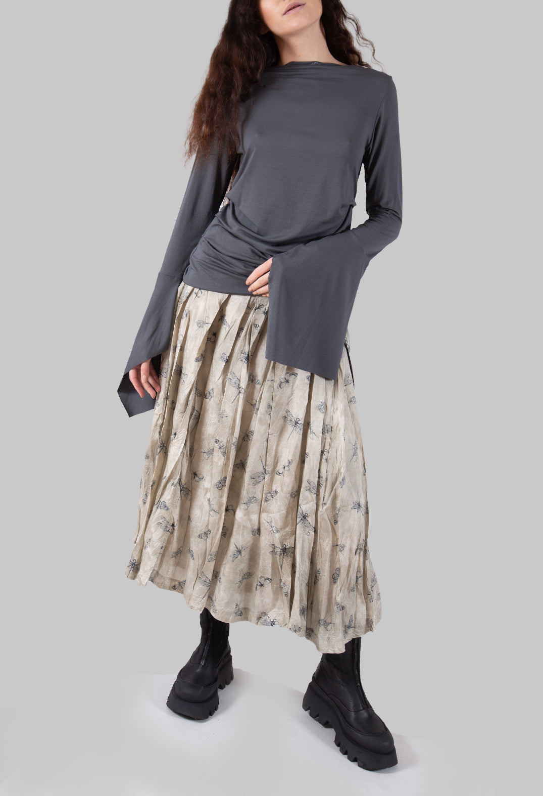 Light gray grey on sale skirt