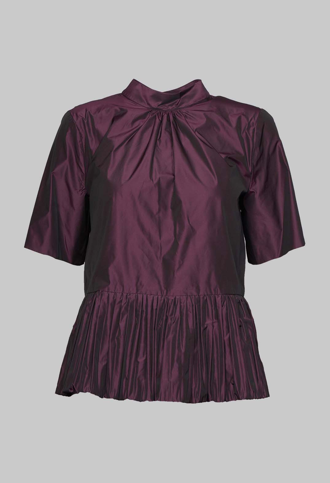 Beatrice B flared shape shirt with short sleeves in purple