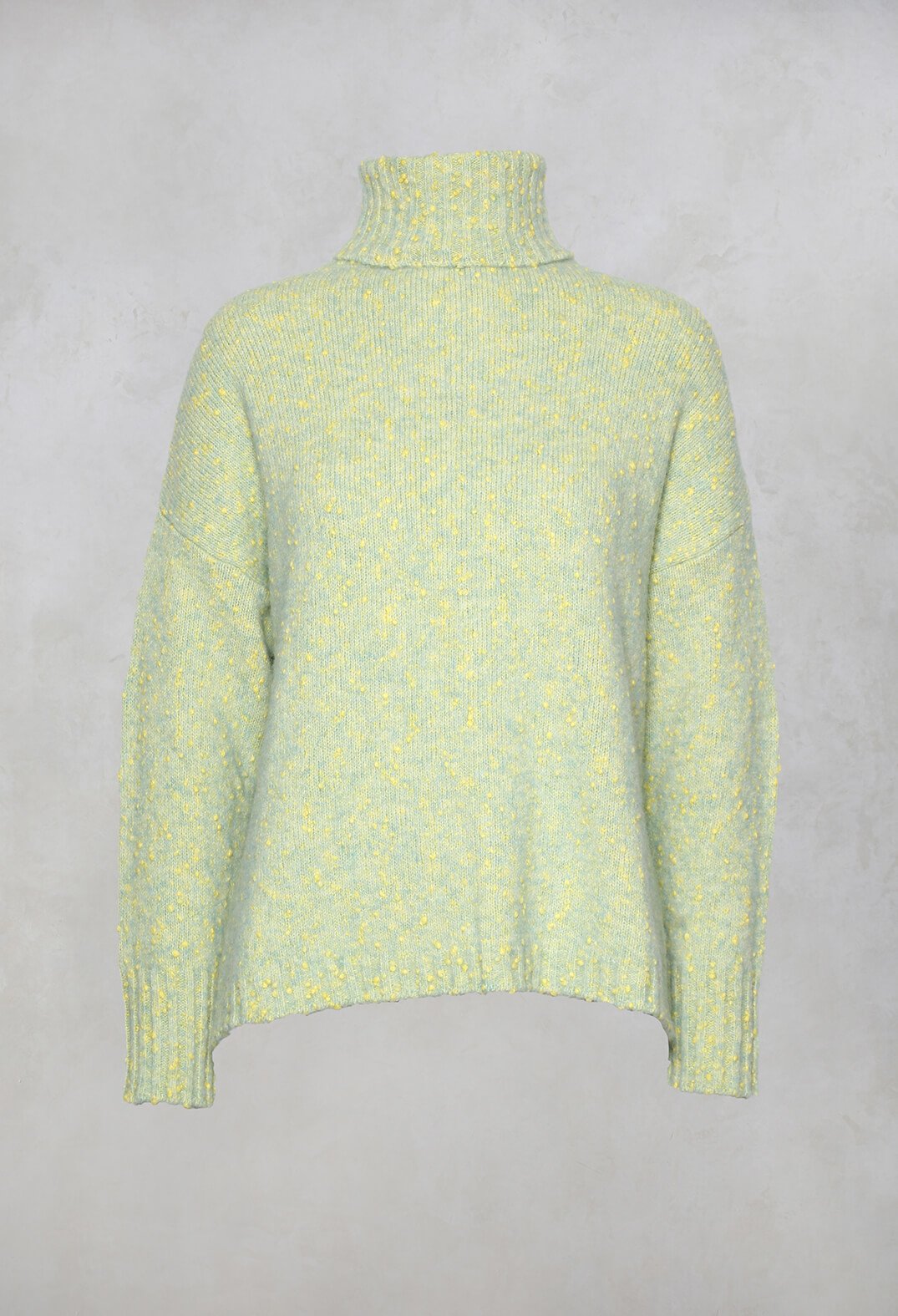 Green Fleck Roll Neck Jumper