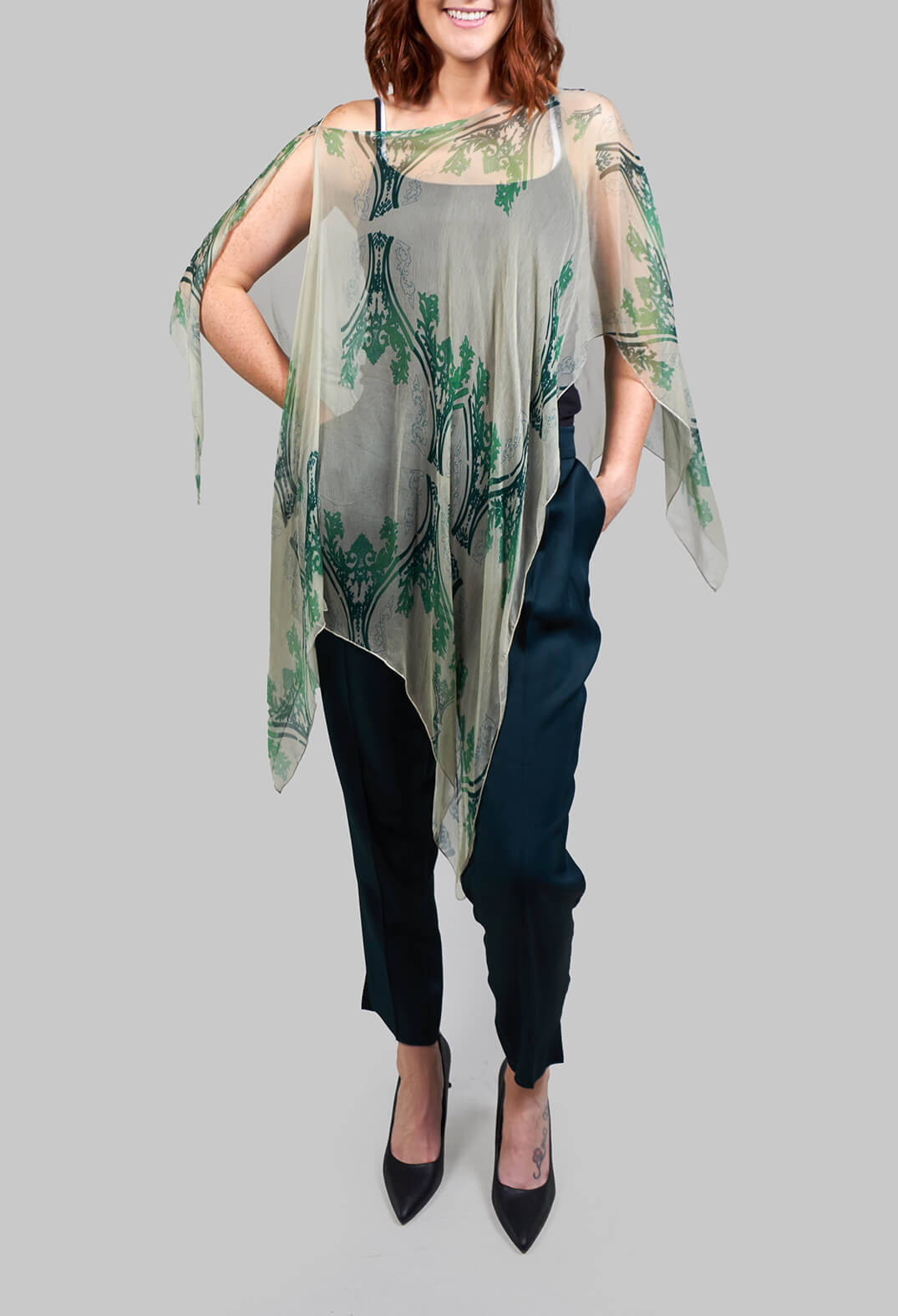 Sheer 2024 poncho tops