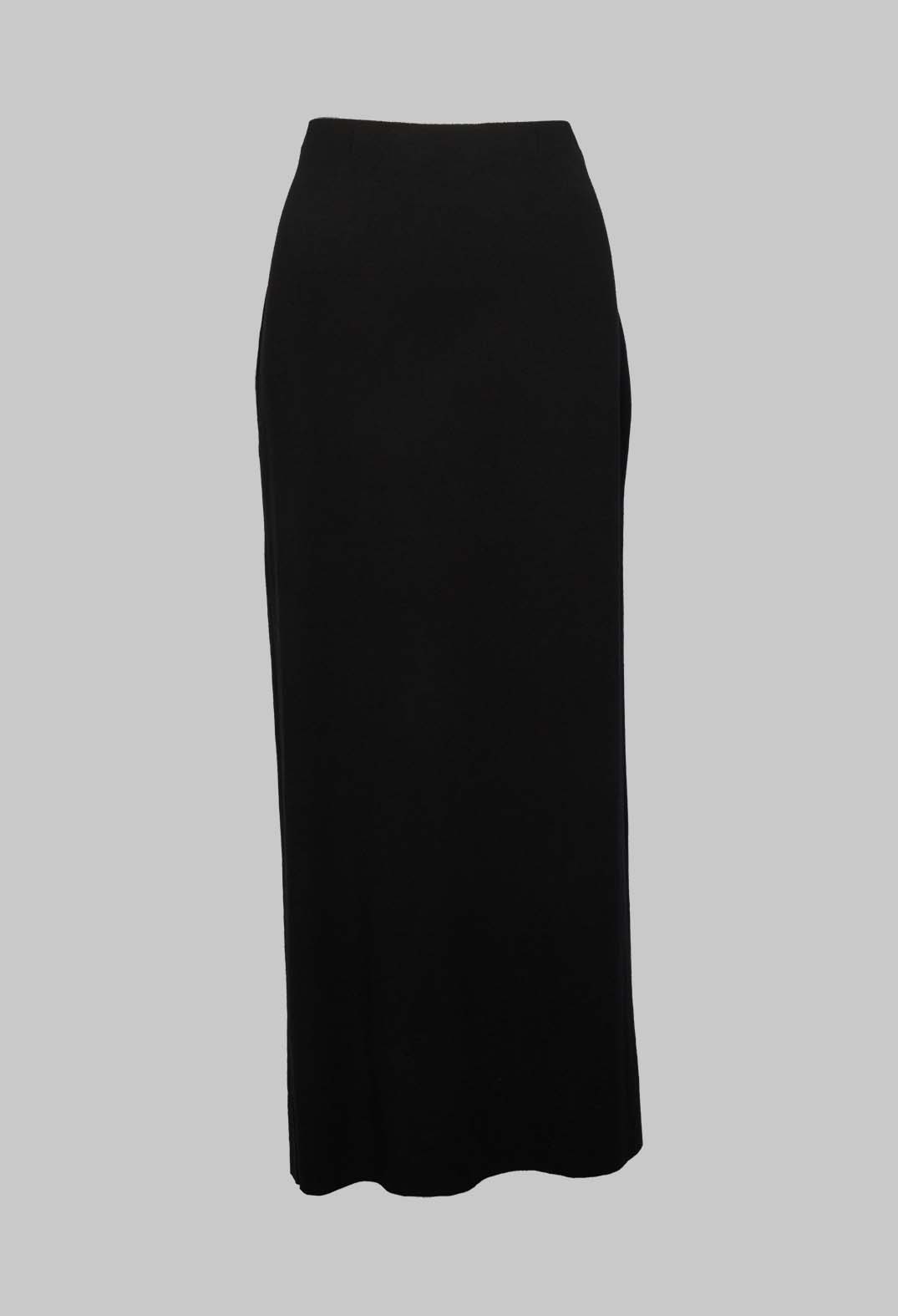 Zigi Long Jersey Fitted Skirt in Black Olivia May