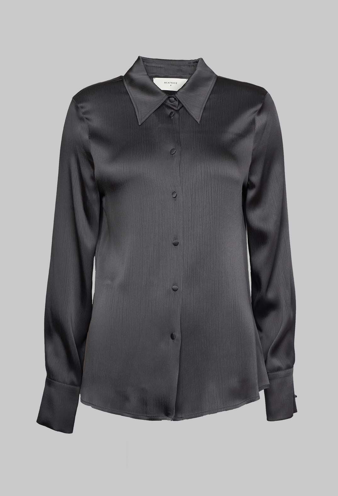 Romantic Long Sleeved Shirt in Metallic Grey