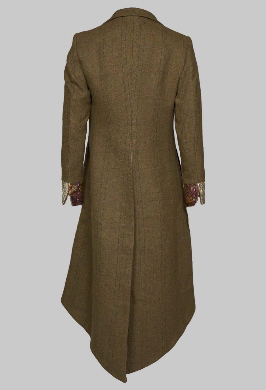 Soul Embroidery Coat in Tweed