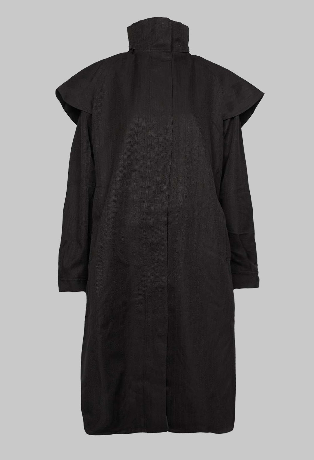 Tyfon Coat in Black Tweed